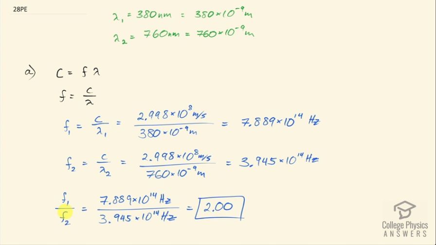 OpenStax College Physics, Chapter 24, Problem 28 (PE) video thumbnail
