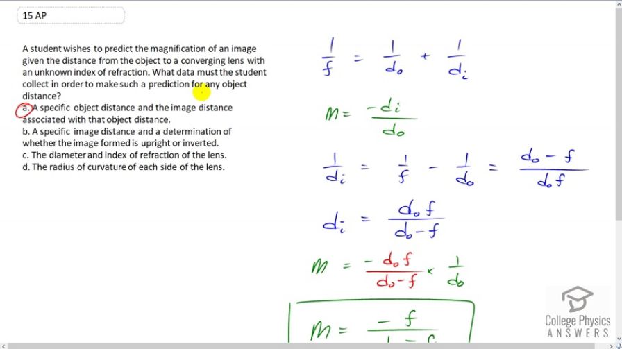 OpenStax College Physics For AP® Courses, Chapter 25, Problem 15 (Test ...