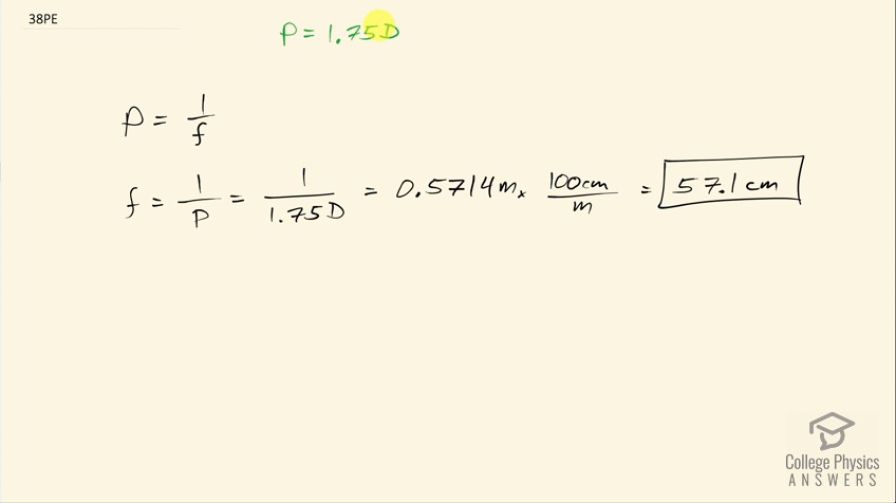 OpenStax College Physics, Chapter 25, Problem 38 (PE) video thumbnail