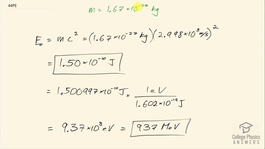 OpenStax College Physics, Chapter 28, Problem 44 (PE) video thumbnail