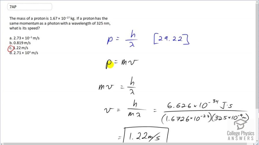 OpenStax College Physics, Chapter 29, Problem 7 (AP) video thumbnail