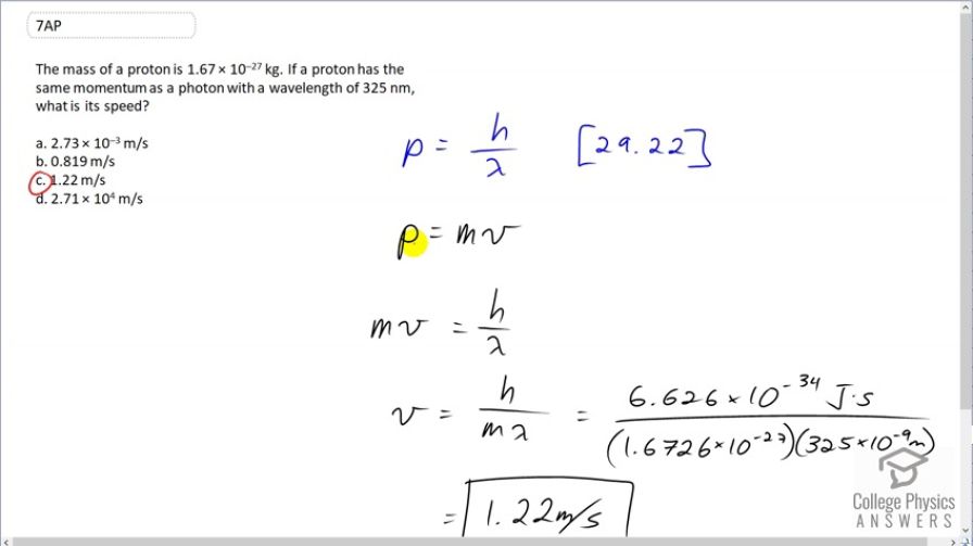 OpenStax College Physics, Chapter 29, Problem 7 (AP) video thumbnail