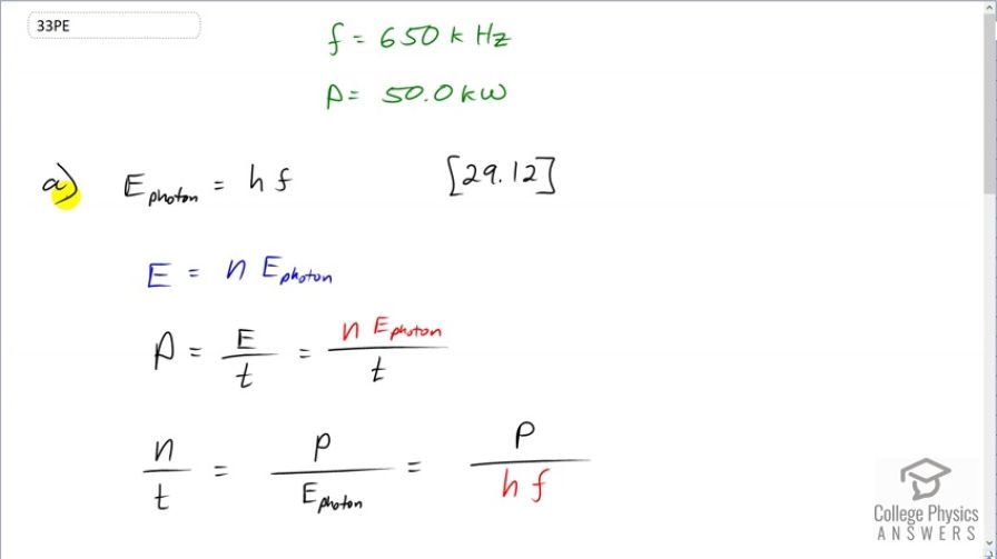 OpenStax College Physics, Chapter 29, Problem 33 (PE) video thumbnail