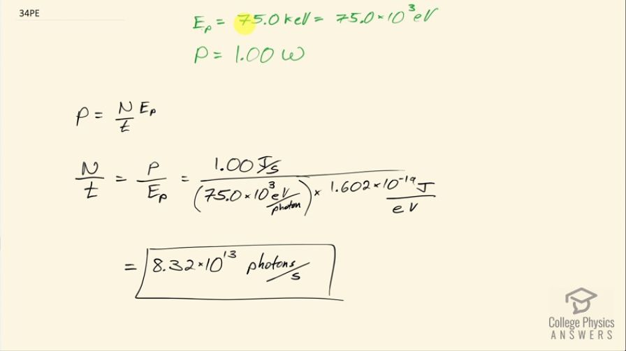 OpenStax College Physics, Chapter 29, Problem 34 (PE) video thumbnail