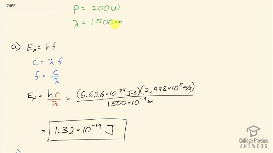 OpenStax College Physics, Chapter 29, Problem 74 (PE) video thumbnail