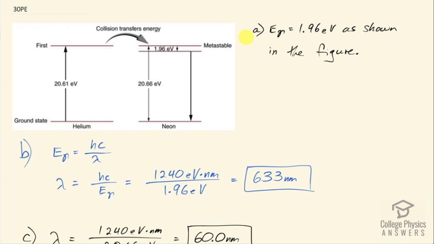 OpenStax College Physics Answers, Chapter 30, Problem 30 video poster image.