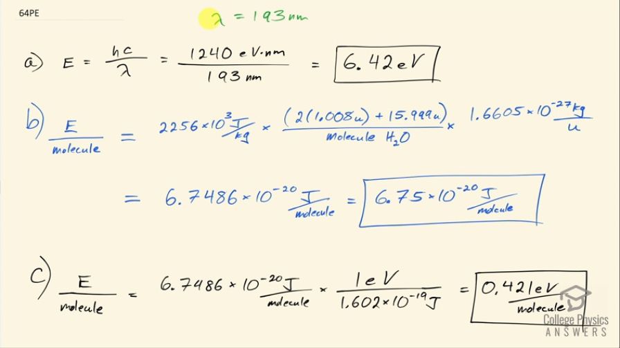 OpenStax College Physics, Chapter 30, Problem 64 (PE) video thumbnail