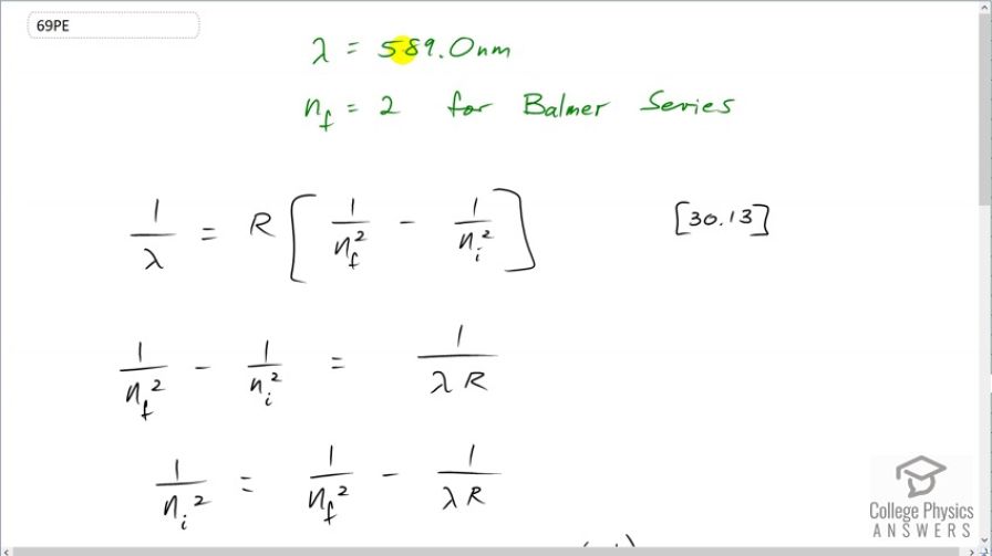 OpenStax College Physics Answers, Chapter 30, Problem 69 video poster image.