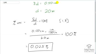 OpenStax College Physics Answers, Chapter 1, Problem 12 video poster image.