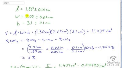 OpenStax College Physics Answers, Chapter 1, Problem 25 video poster image.