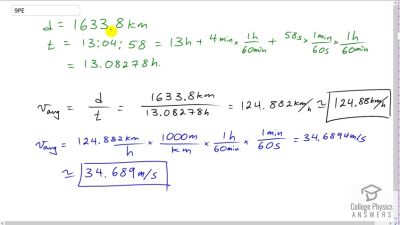 OpenStax College Physics Answers, Chapter 2, Problem 9 video poster image.