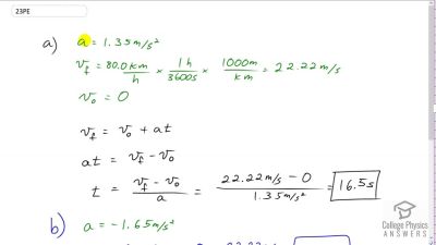 OpenStax College Physics Answers, Chapter 2, Problem 23 video poster image.