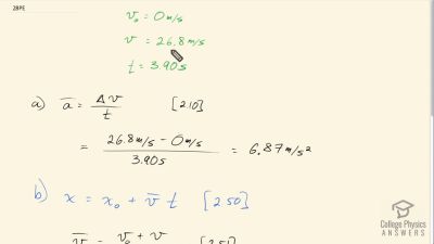 OpenStax College Physics Answers, Chapter 2, Problem 28 video poster image.