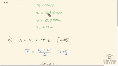 OpenStax College Physics Answers, Chapter 2, Problem 30 video poster image.