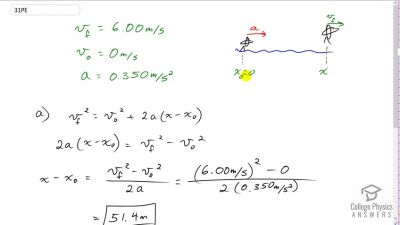 OpenStax College Physics Answers, Chapter 2, Problem 31 video poster image.
