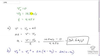 OpenStax College Physics Answers, Chapter 2, Problem 37 video poster image.