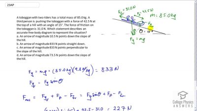 OpenStax College Physics Answers, Chapter 4, Problem 23 video poster image.