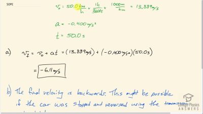 OpenStax College Physics Answers, Chapter 4, Problem 50 video poster image.