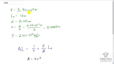 OpenStax College Physics Answers, Chapter 5, Problem 43 video poster image.