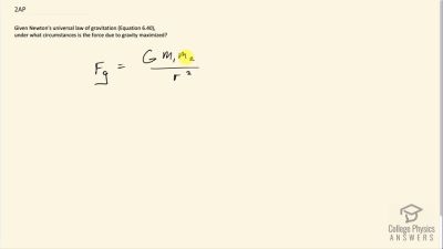 OpenStax College Physics Answers, Chapter 6, Problem 2 video poster image.