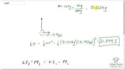 OpenStax College Physics Answers, Chapter 7, Problem 21 video poster image.