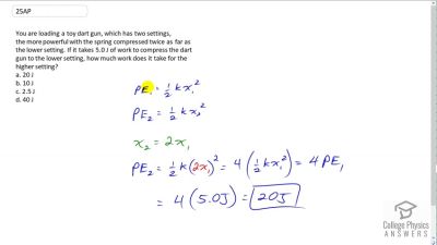 OpenStax College Physics Answers, Chapter 7, Problem 25 video poster image.