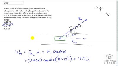 OpenStax College Physics Answers, Chapter 7, Problem 41 video poster image.