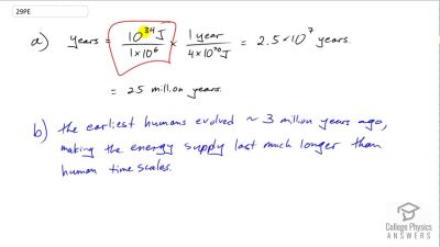 OpenStax College Physics Answers, Chapter 7, Problem 29 video poster image.