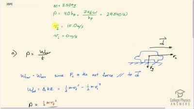 OpenStax College Physics Answers, Chapter 7, Problem 38 video poster image.