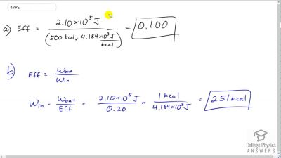 OpenStax College Physics Answers, Chapter 7, Problem 47 video poster image.