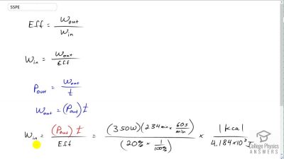 OpenStax College Physics Answers, Chapter 7, Problem 55 video poster image.