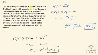 OpenStax College Physics Answers, Chapter 8, Problem 20 video poster image.