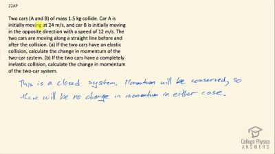 OpenStax College Physics Answers, Chapter 8, Problem 22 video poster image.