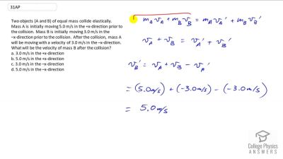 OpenStax College Physics Answers, Chapter 8, Problem 31 video poster image.