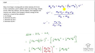 OpenStax College Physics Answers, Chapter 8, Problem 43 video poster image.