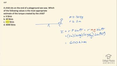 OpenStax College Physics Answers, Chapter 9, Problem 4 video poster image.