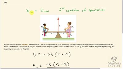 OpenStax College Physics Answers, Chapter 9, Problem 4 video poster image.