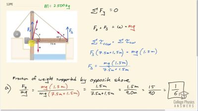 OpenStax College Physics Answers, Chapter 9, Problem 12 video poster image.