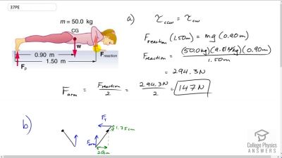 OpenStax College Physics Answers, Chapter 9, Problem 37 video poster image.