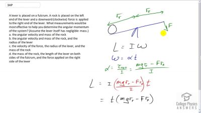 OpenStax College Physics Answers, Chapter 10, Problem 3 video poster image.
