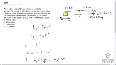 OpenStax College Physics Answers, Chapter 10, Problem 21 video poster image.