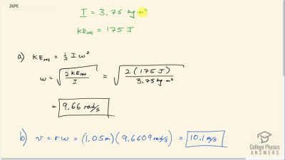 OpenStax College Physics Answers, Chapter 10, Problem 26 video poster image.