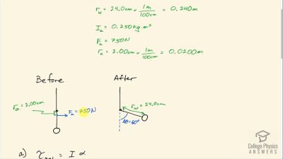 OpenStax College Physics Answers, Chapter 10, Problem 30 video poster image.