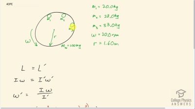 OpenStax College Physics Answers, Chapter 10, Problem 40 video poster image.