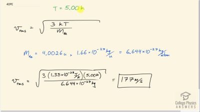 OpenStax College Physics Answers, Chapter 13, Problem 40 video poster image.