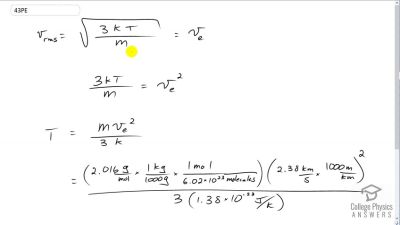 OpenStax College Physics Answers, Chapter 13, Problem 43 video poster image.