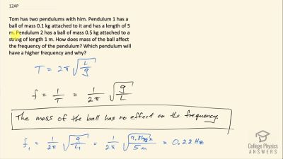 OpenStax College Physics Answers, Chapter 16, Problem 12 video poster image.