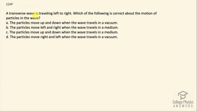 OpenStax College Physics Answers, Chapter 16, Problem 22 video poster image.