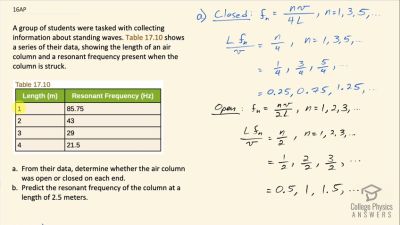 OpenStax College Physics Answers, Chapter 17, Problem 16 video poster image.
