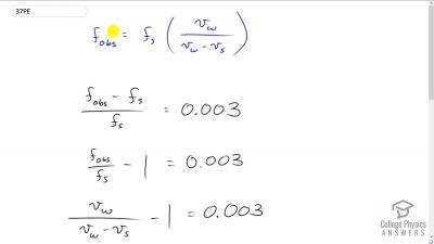 OpenStax College Physics Answers, Chapter 17, Problem 37 video poster image.
